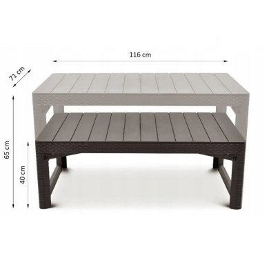 Садовый стол Keter LYON Коричневый - 7 Садовый стол Keter LYON Коричневый 233834 фото - 7