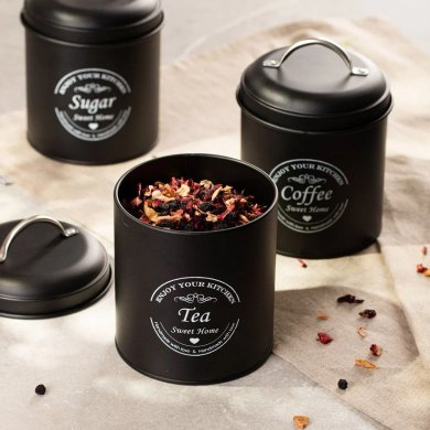 Набір контейнерів Homla RIO 3 шт Чорний 238720 фото - 4