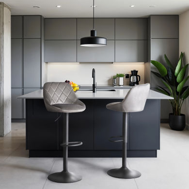 Барний стілець Mebel Elit EDA Welur Сірий ME.EDA/P/CZ/V/H фото - 8