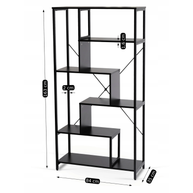 Стеллаж Mebel Elit AKRIS Черный - 9 Стеллаж Mebel Elit AKRIS Черный ME.AKRIS/CZ/REG фото - 9