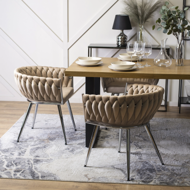 Обідній стілець Mebel Elit SIENA Бежевий ME.SIENA/BZ/CH/V/K фото - 5