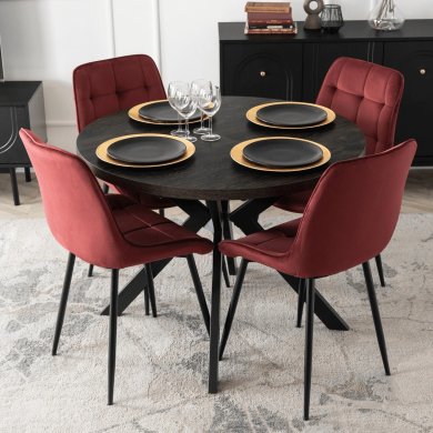 Обеденный стул Mebel Elit CHRIS Welur Бордовый ME.CHRIS/BOR/CZ/V/K фото - 6