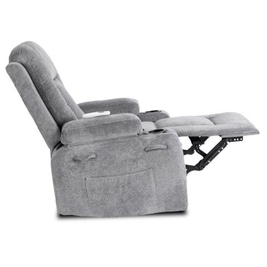 Крісло м'яке розкладне масажне з реклайнером Mebel Elit BOX 2 Темно-сірий ME.BOX2/CP/T/FW фото - 5