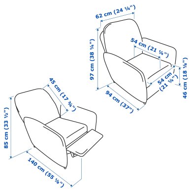 Крісло м'яке розкладне з реклайнером EKOLSUND Світло-рожевий - 6 IKEA Крісло м'яке розкладне з реклайнером EKOLSUND Світло-рожевий (ИКЕА ЭКОЛСУНД) 59297184 фото - 6