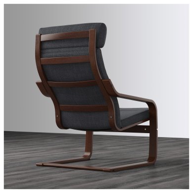 Крісло-качалка POANG Темно-сірий - 3 IKEA Крісло-качалка POANG Темно-сірий (ИКЕА ПОАНГ) 09197785 фото - 3