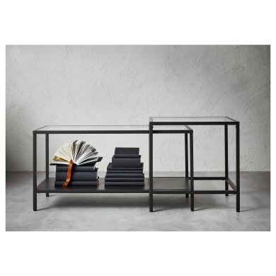 IKEA Комплект журнальных столов VITTSJO 2 шт Черный (ИКЕА ВИТШО) 80215332 фото - 5