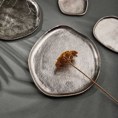 Декоративный поднос Homla GIRONA 24x21x1,5 см Серебристый - 7 Декоративный поднос Homla GIRONA 24x21x1,5 см Серебристый 234733 фото - 7