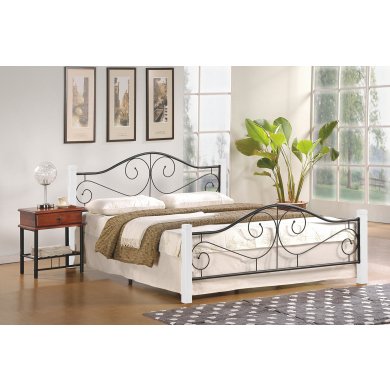 Кровать Halmar Violetta | 160х200 / Белый / черный V-CH-VIOLETTA_160-LOZ-BIAŁY