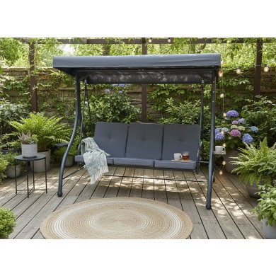 Садова гойдалка Garden Line 194x120x174 см Антрацит KRE3156 фото - 3