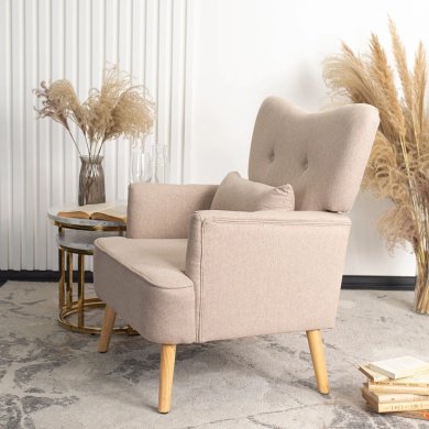 Кресло мягкое Mebel Elit BUNNY Бежевый - 8 Кресло мягкое Mebel Elit BUNNY Бежевый ME.BUNNY/BZ/DK/T/FW фото - 8