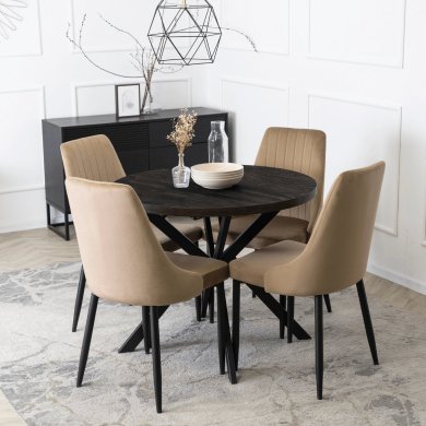 Розкладний обідній стіл Mebel Elit LUGO Чорний - 11 Розкладний обідній стіл Mebel Elit LUGO Чорний ME.LUGO/CZ/CZ/S фото - 11