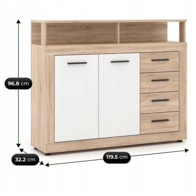 Комод Mebel Elit BLAGO MIDI A Дуб сонома W.LUNA/MIDIA/DS/B/KOM2D4S фото - 4