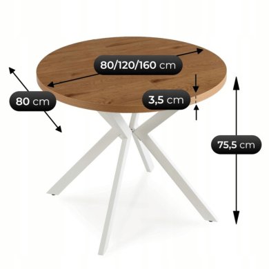 Розкладний обідній стіл Mebel Elit DORIAN Кашемір - 8 Розкладний обідній стіл Mebel Elit DORIAN Кашемір ME.DORIAN/KASZ/ZL/S фото - 8