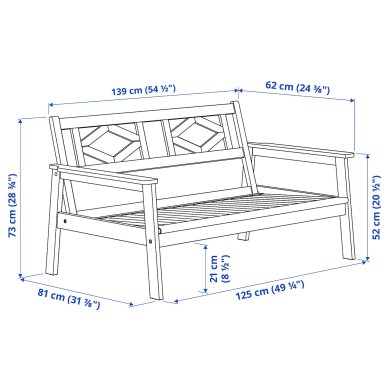 Садовый диван BONDHOLMEN Черный - 4 IKEA Садовый диван BONDHOLMEN Черный (ИКЕА БОНДХОЛЬМЕН) 89549760 фото - 4