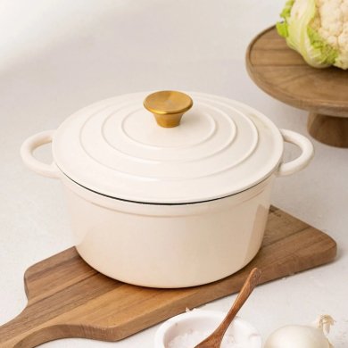 Каструля з кришкою Homla ANDREAS 4 л Бежевий 244314 фото - 7