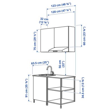 IKEA Кухня ENHET (ИКЕА ЭНХЕТ) 59337095 фото - 11