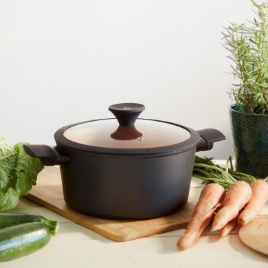 Каструля з кришкою Homla TRISTAN 2,4 л Чорний - 5 Каструля з кришкою Homla TRISTAN 2,4 л Чорний 228878 фото - 5