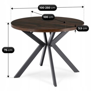 Розкладний обідній стіл Mebel Elit LUKAS Горіх ME.LUKAS/O/CZ/S фото - 12