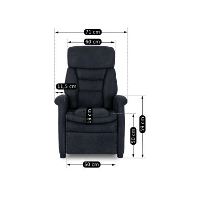 Крісло м'яке розкладне з реклайнером Mebel Elit NORDI Чорний - 10 Крісло м'яке розкладне з реклайнером Mebel Elit NORDI Чорний ME.NORDI/CZ/T/FW фото - 10