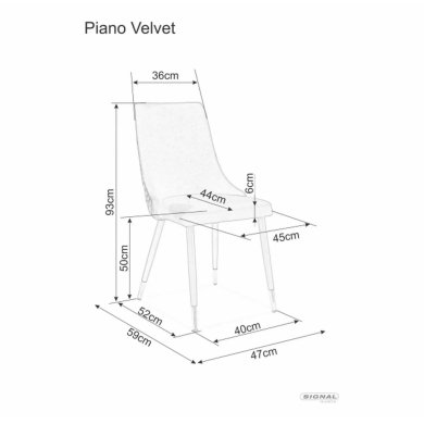 Обеденный стул Signal PIANO B Welur Зеленый PIANOBVCZ фото - 4