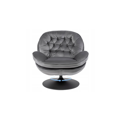Кресло мягкое поворотное с подставкой Mebel Elit FIONA Серый ME.FIONA/P/V/FW фото - 3