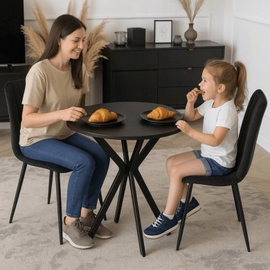 Обеденный стол Mebel Elit LAUREN 60 см Черный ME.LAUREN/CZ/CZ/S60 фото - 3