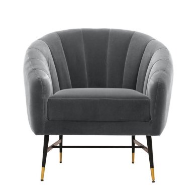 Кресло мягкое Halmar Britney Velvet Серый - 2 Кресло мягкое Halmar Britney Velvet Серый V-CH-BRITNEY-FOT-POPIELATY фото - 2