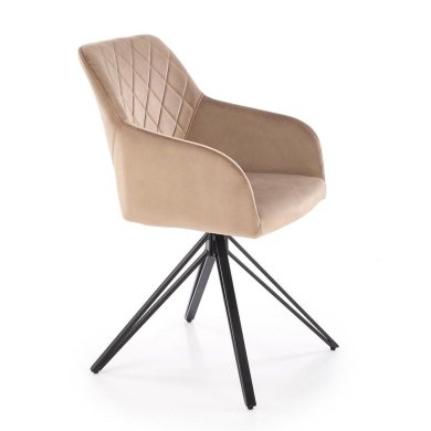 Обідній стілець поворотний Halmar K535 Бежевий V-CH-K/535-KR-BEŻOWY фото - 3