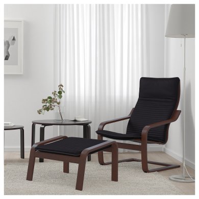IKEA Крісло-качалка POANG Чоринй (ИКЕА ПОАНГ) 59240833 фото - 3