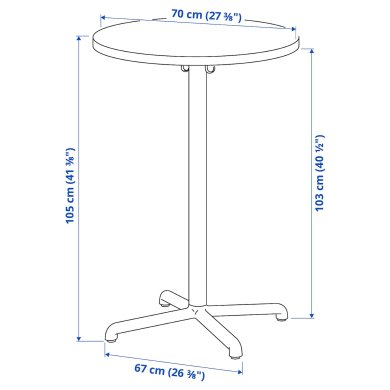 IKEA Барный стол STENSELE Антрацит (ИКЕА STENSELE) 09288224 фото - 3