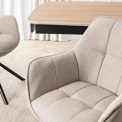 Обеденный стул поворотный Mebel Elit PEONY 2 Бежевый ME.PEONY2/BZ/T/K фото - 8