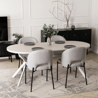 Розкладний обідній стіл Mebel Elit LUGO Кашемір - 7 Розкладний обідній стіл Mebel Elit LUGO Кашемір ME.LUGO/KASZ/B/S фото - 7