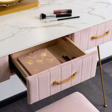 Туалетный стол c пуфом Mebel Elit SANDY Marmur Розовый ME.SANDY/R/ZL/B фото - 6