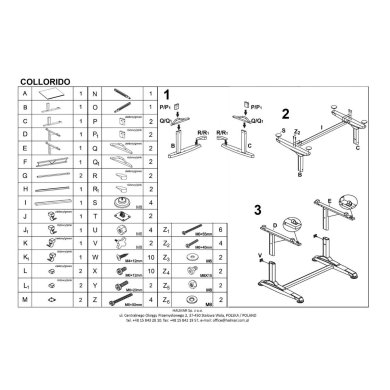 Стол детский Halmar Collorido | Белый / Зеленый / Розовый V-CH-COLLORIDO-BIURKO фото - 4