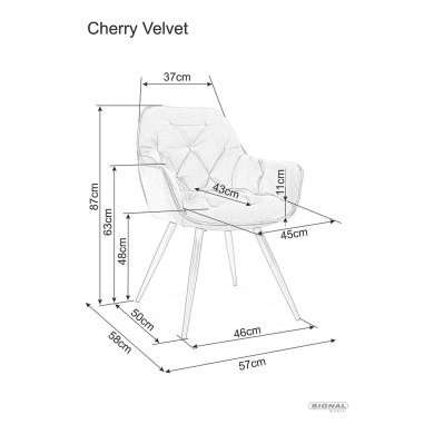 Обідній стілець Signal Cherry Skora Оливковий CHERRYCOL фото - 10