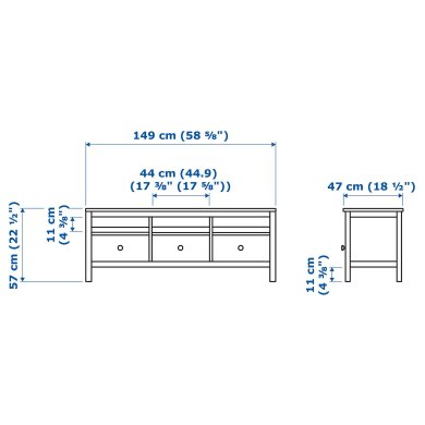 Тумба під ТВ HEMNES - 4 IKEA Тумба під ТВ HEMNES (ИКЕА ХЕМНЭС) 80297021 фото - 4