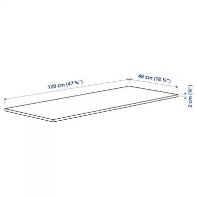 Стільниця MITTZON 120х48 см Дуб - 6 IKEA Стільниця MITTZON 120х48 см Дуб 70527824 фото - 6