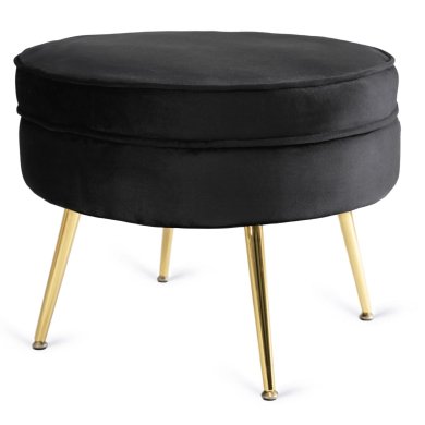 Крісло м'яке з підставкою Mebel Elit GRAND Welur Чорний ME.GRAND/CZ/V/FW фото - 7