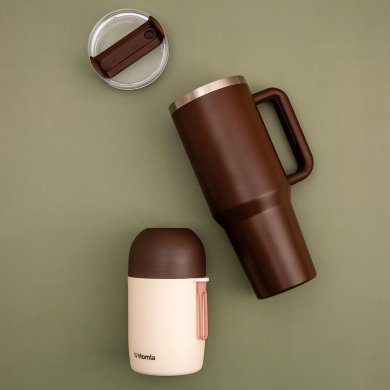Термокружка з трубочкою Homla COCOA 1,18 л Коричневий 244898 фото - 6