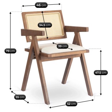 Обеденный стул Mebel Elit MADERA 2 Орех ME.MADERA2/BZ/T/O/DK/K фото - 6