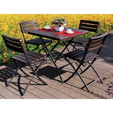 Комплект складаних садових меблів Garden Line AMELI Коричневий ZUM00 фото - 11