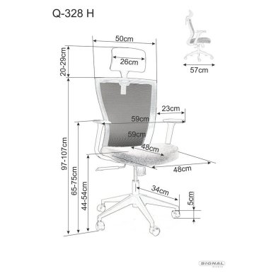 Офісне крісло Signal Q-328H Помаранчевий OBRQ328HCP фото - 13