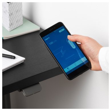 IKEA Письменный стол для работы сидя/стоя IDASEN Чорний (ИКЕА ИДАСЕН) 19280939 фото - 7