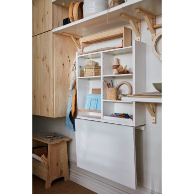 IKEA Складной настенный стол с полкой NORBERG Белый (ИКЕА НОРБЕРГ) 20497928 фото - 12