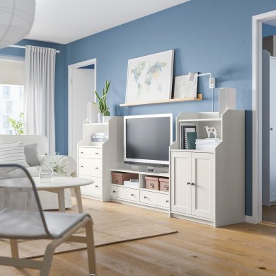 IKEA Комбинация для ТВ HAUGA (ИКЕА ХАУГА) 99388436 фото - 5