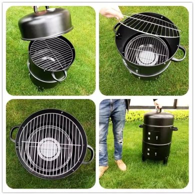 Угольный гриль-коптильня Garden Line BBQ5306 Черный - 12 Угольный гриль-коптильня Garden Line BBQ5306 Черный BBQ5306 фото - 12