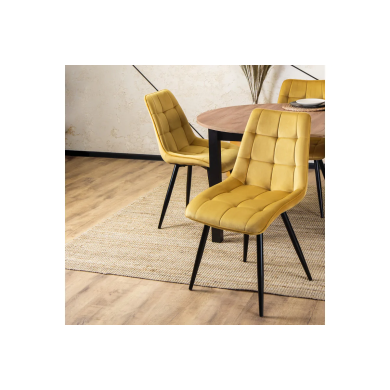 Обідній комплект меблів Mebel Elit HARRY RIO | Дуб крафт / Чорний / Гірчичний HARRY/DC/CZ/S/RIO/CU/V/Z4/K фото - 12