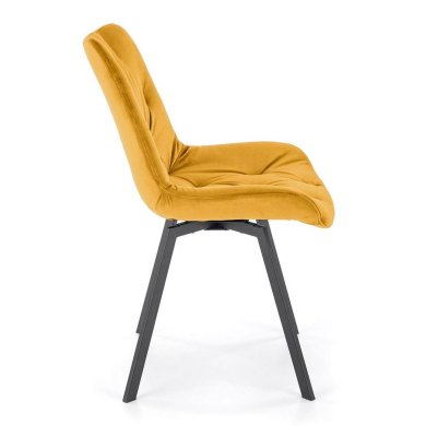 Обідній стілець поворотний Halmar K519 Гірчичний V-CH-K/519-KR-MUSZTARDOWY фото - 4