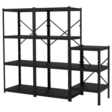 IKEA Стеллаж BROR Черный (ИКЕА BROR) 99471751