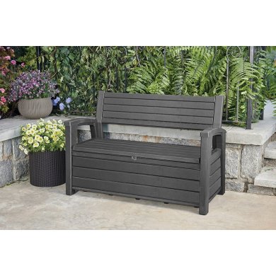 Садова лава з ящиком Keter OTTER NON BRUSH Сірий - 2 Садова лава з ящиком Keter OTTER NON BRUSH Сірий 259122 фото - 2